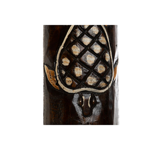 Decoración de Pared DKD Home Decor Marrón Beige Marrón oscuro Colonial Máscara Tribal 11 x 4 x 50 cm (4 Piezas)