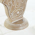 Candelabro DKD Home Decor Blanco Marrón Metal Plástico Madera de mango Floral Indio 17 x 12,5 x 26,5 cm