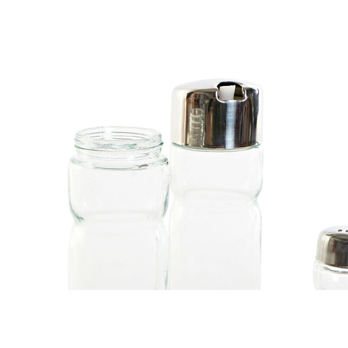 Set para Aliñar DKD Home Decor Plateado Acero Inoxidable Cristal