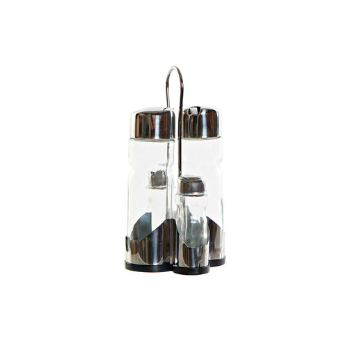 Set para Aliñar DKD Home Decor Plateado Acero Inoxidable Cristal