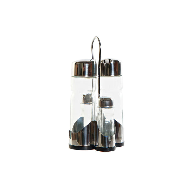 Set para Aliñar DKD Home Decor Plateado Acero Inoxidable Cristal