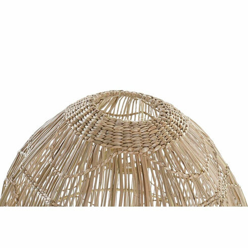 Pantalla de Lámpara DKD Home Decor Natural Marrón Aluminio Tropical 40 x 40 x 55 cm