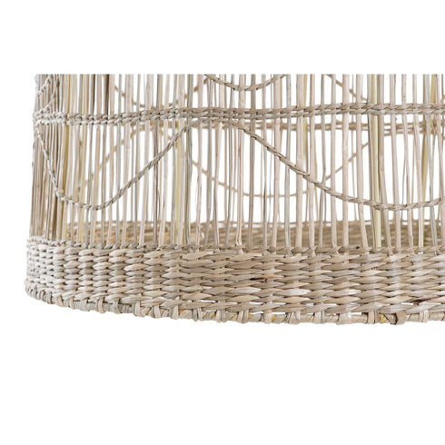 Pantalla de Lámpara DKD Home Decor Natural Marrón Aluminio Tropical 40 x 40 x 55 cm