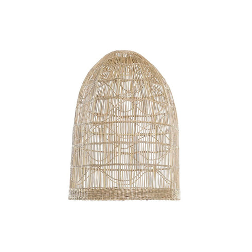 Pantalla de Lámpara DKD Home Decor Natural Marrón Aluminio Tropical 40 x 40 x 55 cm