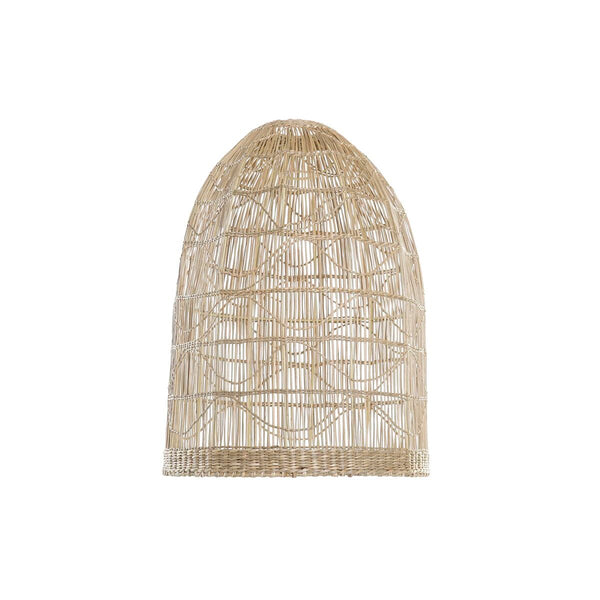 Pantalla de Lámpara DKD Home Decor Natural Marrón Aluminio Tropical 40 x 40 x 55 cm