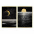 Cuadro DKD Home Decor 53 x 4,3 x 73 cm 53 x 4 x 73 cm Luna Moderno (2 Unidades)