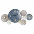 Reloj de Pared DKD Home Decor Azul Blanco Gris Dorado Metal Moderno Círculos 95 x 7 x 47 cm