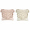 Cojín DKD Home Decor Blanco Beige Rosa claro Cuadrada Flecos Boho 45 x 10 x 45 cm (2 Unidades)