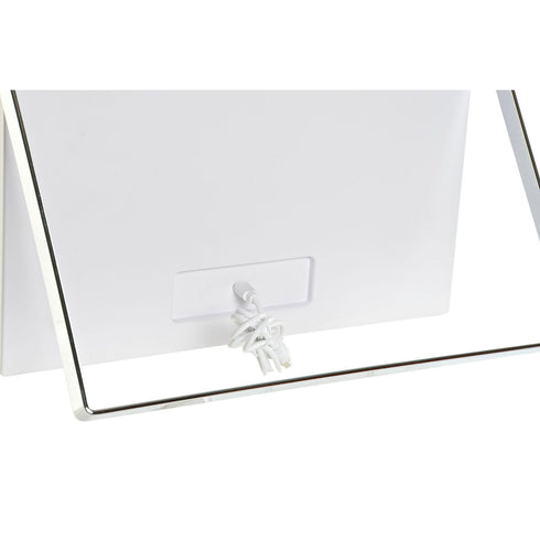 Espejo LED Táctil de Sobremesa DKD Home Decor 30 x 2 x 40 cm Metal Blanco