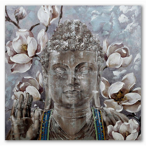 Cuadro DKD Home Decor Flores Floral Oriental 100 x 3 x 100 cm (2 Unidades)