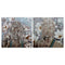 Cuadro DKD Home Decor Flores Floral Oriental 100 x 3 x 100 cm (2 Unidades)