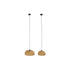 Lámpara de Techo DKD Home Decor 2 Piezas Marrón Bambú 50 W (38 x 38 x 17 cm)