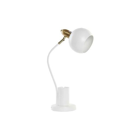 Lámpara de mesa DKD Home Decor Dorado Blanco 220 V 50 W (27 x 15 x 50 cm)