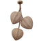 Lámpara de Techo DKD Home Decor 50 x 14 x 76 cm Hojas Metal Marrón 220 V 50 W Tropical