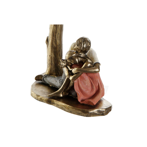 Figura Decorativa DKD Home Decor Árbol 25,5 x 14 x 33 cm Dorado Pareja