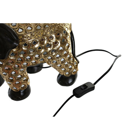 Figura Decorativa DKD Home Decor Elefante Beige Dorado Policarbonato Resina (41 x 36 x 53 cm)