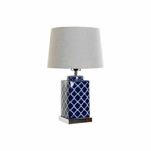 Lámpara de mesa DKD Home Decor 35 x 35 x 57 cm Porcelana Azul Blanco 220 V 60 W