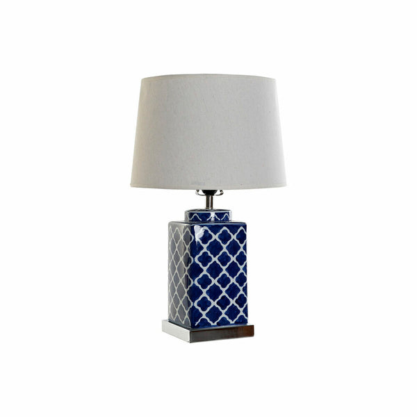 Lámpara de mesa DKD Home Decor 35 x 35 x 57 cm Porcelana Azul Blanco 220 V 60 W