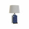Lámpara de mesa DKD Home Decor 35 x 35 x 57 cm Porcelana Azul Blanco 220 V 60 W