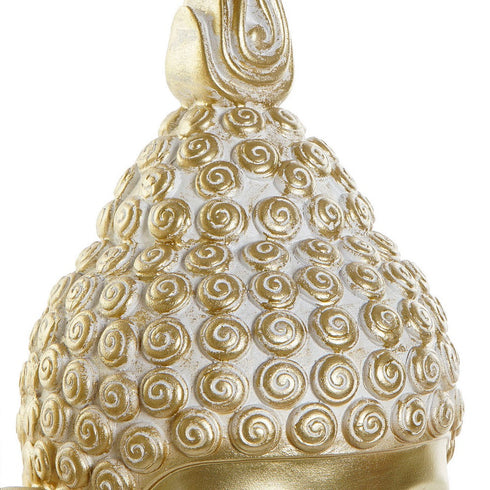 Figura Decorativa DKD Home Decor Plateado Dorado Buda 18 x 18 x 34 cm Oriental (2 Unidades)