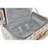 Cesta DKD Home Decor Mimbre Pícnic Cerámica Beige Poliéster Acero Inoxidable Blanco (40 x 28 x 20 cm)
