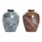 Jarrón DKD Home Decor Gris 26 x 26 x 32 cm Marrón oscuro Moderno Lacado (2 Unidades)