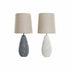 Lámpara de mesa DKD Home Decor 32 x 32 x 73 cm 32 x 32 x 72 cm Gris Beige Resina 220 V 50 W (2 Unidades)