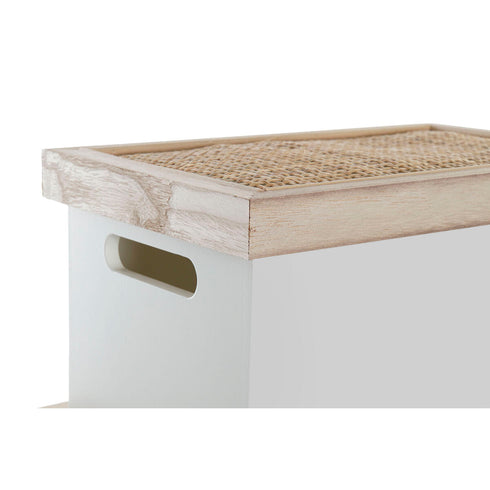 Juego de Cajas Decorativas DKD Home Decor Natural MDF Mimbre (42 x 31 x 24 cm)