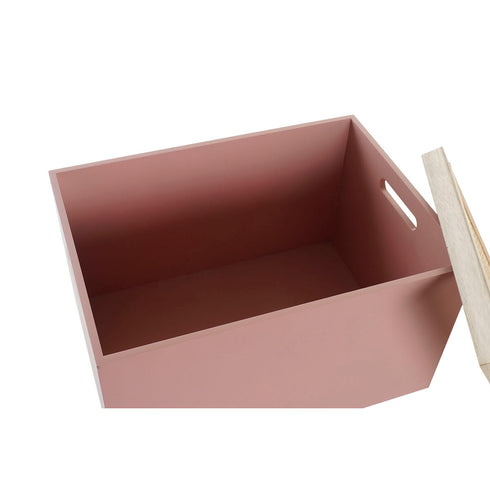 Juego de Cajas Decorativas DKD Home Decor Natural MDF Mimbre (42 x 31 x 24 cm)