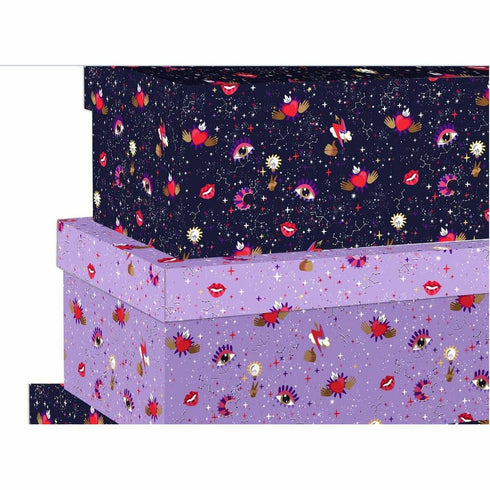 Set de Cajas Organizadoras Apilables DKD Home Decor Infantil Cartón