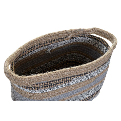 Juego de Cestas DKD Home Decor Algodón Jute (34 x 25 x 22 cm)