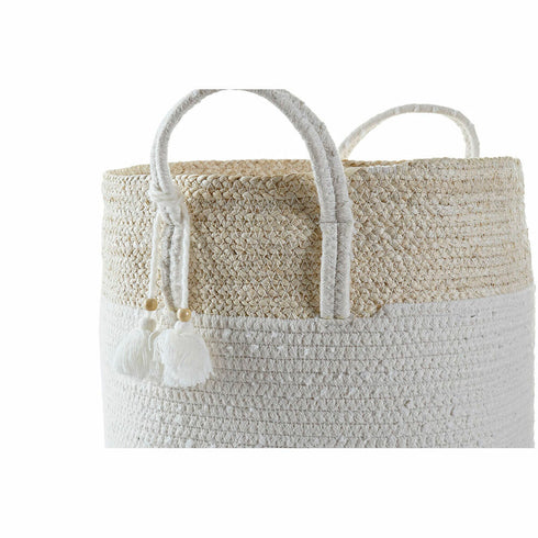 Juego de Cestas DKD Home Decor Algodón Fibra (38 x 38 x 42 cm)