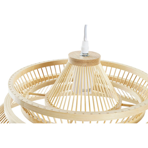 Lámpara de Techo DKD Home Decor Natural Bambú 50 W 46 x 46 x 18 cm