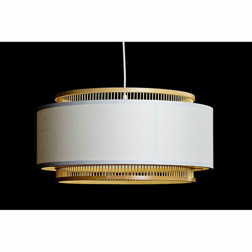 Lámpara de Techo DKD Home Decor Blanco Natural Bambú 50 W 50 x 50 x 25 cm