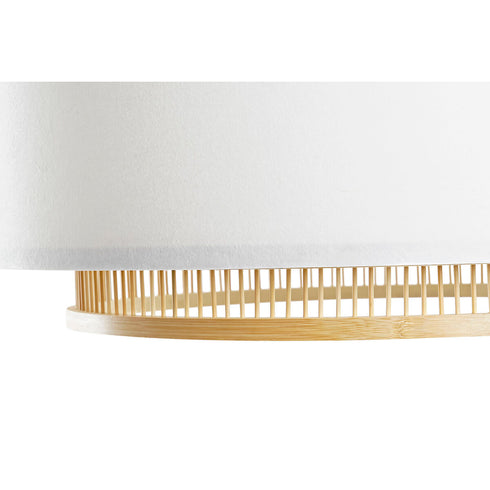 Lámpara de Techo DKD Home Decor Blanco Natural Bambú 50 W 50 x 50 x 25 cm