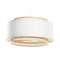 Lámpara de Techo DKD Home Decor Blanco Natural Bambú 50 W 50 x 50 x 25 cm