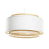 Lámpara de Techo DKD Home Decor Blanco Natural Bambú 50 W 50 x 50 x 25 cm