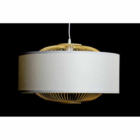 Lámpara de Techo DKD Home Decor Natural Madera Blanco Bambú 50 x 50 x 30 cm 50 W