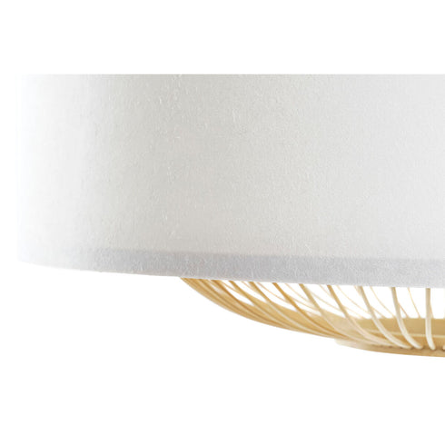 Lámpara de Techo DKD Home Decor Natural Madera Blanco Bambú 50 x 50 x 30 cm 50 W