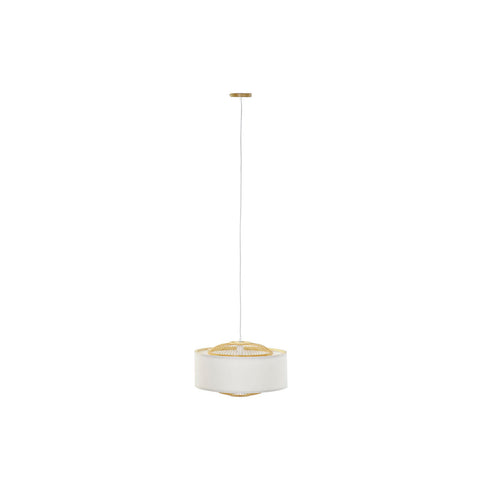 Lámpara de Techo DKD Home Decor Natural Madera Blanco Bambú 50 x 50 x 30 cm 50 W
