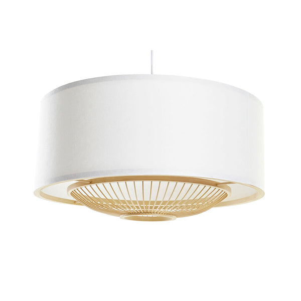 Lámpara de Techo DKD Home Decor Natural Madera Blanco Bambú 50 x 50 x 30 cm 50 W