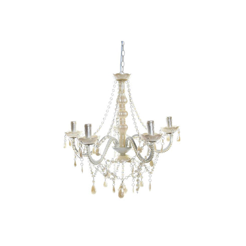 Lámpara de Techo DKD Home Decor 25W Crema 220 V (56 x 54 x 58 cm)