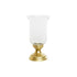 Portavelas DKD Home Decor Dorado Metal Cristal 14 x 14 x 27 cm