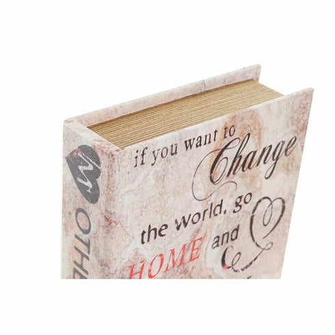 Juego de Cajas Decorativas DKD Home Decor Lienzo Madera 23 x 7 x 32 cm