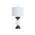 Lámpara de mesa DKD Home Decor Blanco Negro Dorado Metal 50 W 220 V 41 x 41 x 73 cm