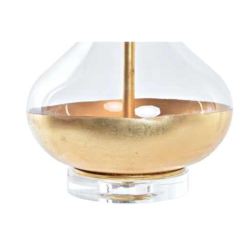 Lámpara de mesa DKD Home Decor Dorado Transparente Blanco 220 V 50 W (35 x 35 x 62 cm)