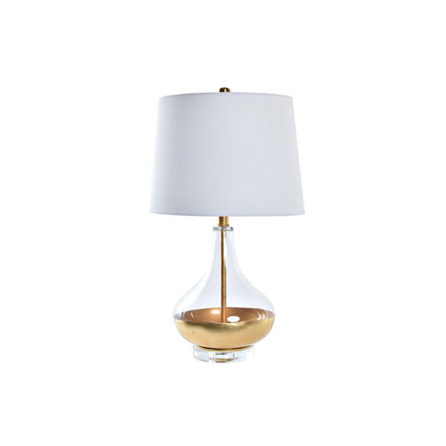 Lámpara de mesa DKD Home Decor Dorado Transparente Blanco 220 V 50 W (35 x 35 x 62 cm)