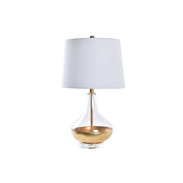 Lámpara de mesa DKD Home Decor Dorado Transparente Blanco 220 V 50 W (35 x 35 x 62 cm)
