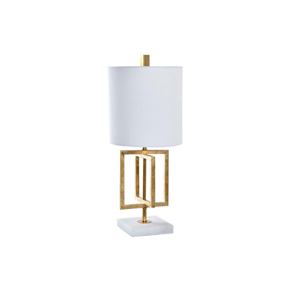 Lámpara de mesa DKD Home Decor Dorado Metal Blanco 220 V 50 W 25 x 25 x 60 cm