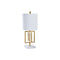 Lámpara de mesa DKD Home Decor Dorado Metal Blanco 220 V 50 W 25 x 25 x 60 cm